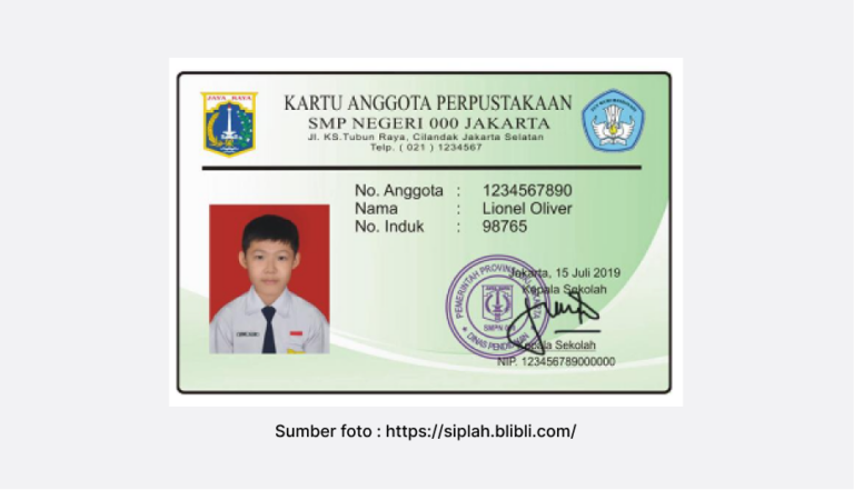 Aplikasi Kartu Anggota Perpustakaan Sekolah Gratis Me