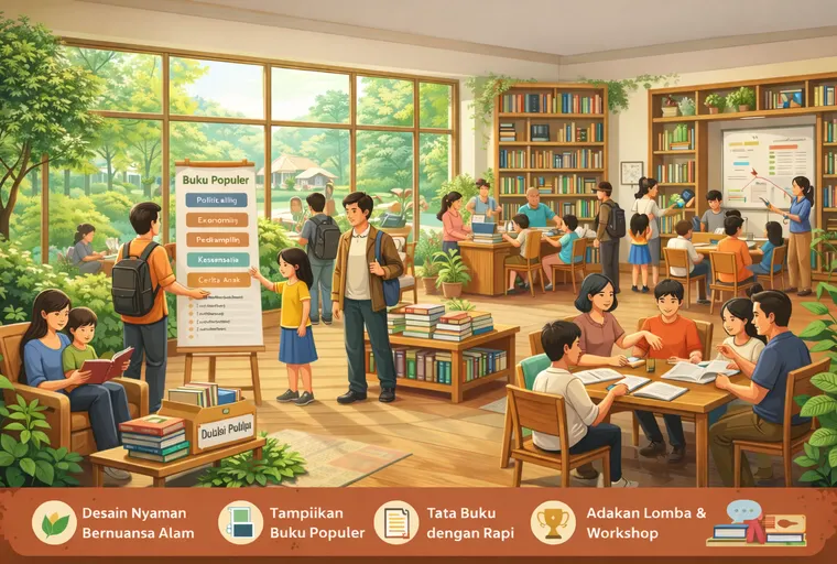 cara membuat perpustakaan ramai pengunjung