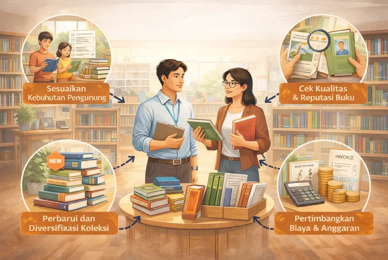 cara memilih buku untuk perpustakaan