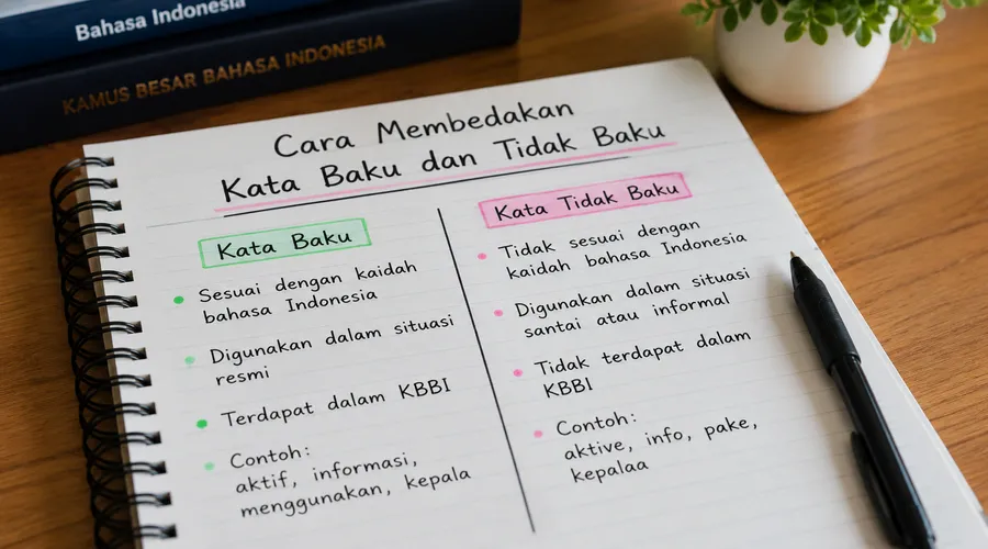 cara membedakan kata baku dan tidak baku