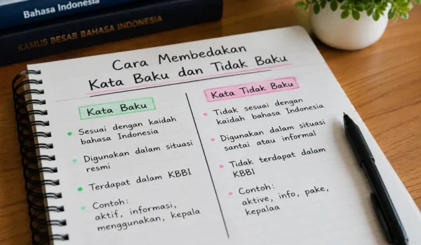 cara membedakan kata baku dan tidak baku