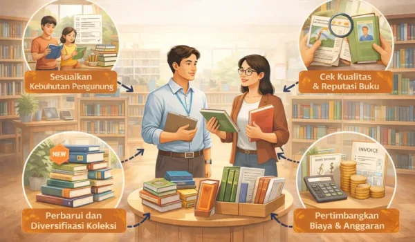 cara memilih buku untuk perpustakaan